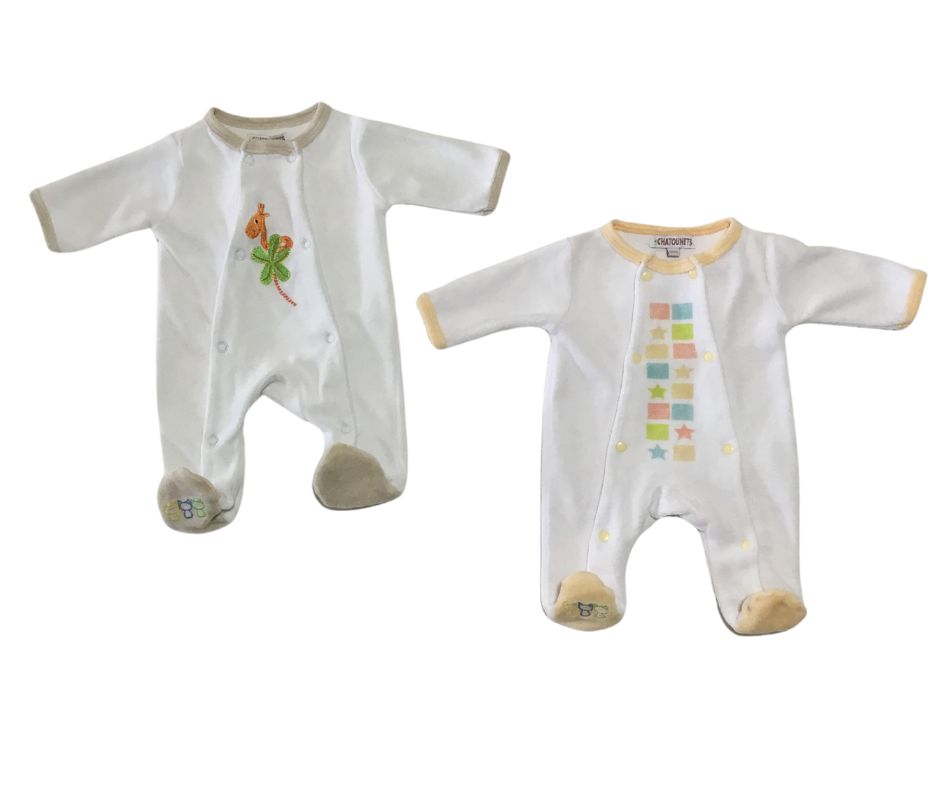 Pyjama - Lot de 2 - LES CHATOUNETS - Taille PREMA