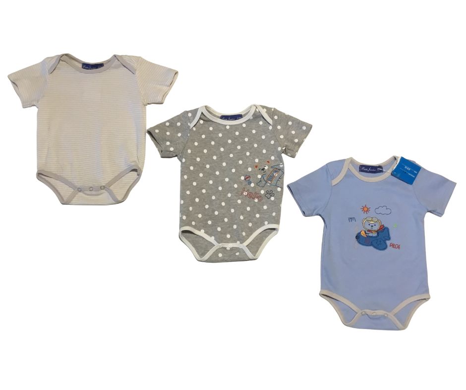Body - Lot de 3 - PETIT JUNIOR - 6 / 9 MOIS