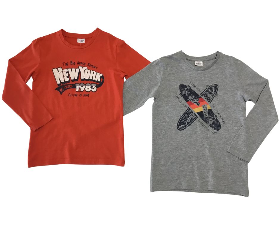 Tee-shirt ML - Lot de 2 - TAO - Taille 8 Ans